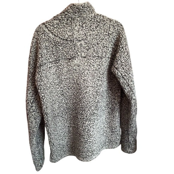 True Grit Women's Gray Zippered Sherpa Pullover Size Medium - Picture 7 of 7